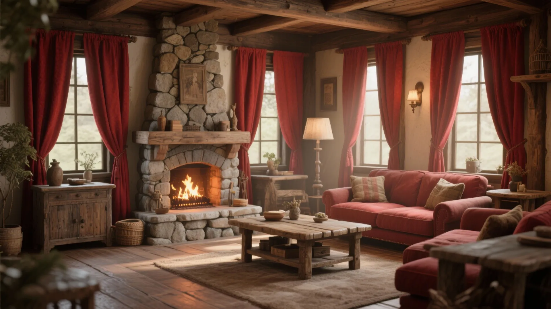 4. Rustic Warmth with Earthy Tones