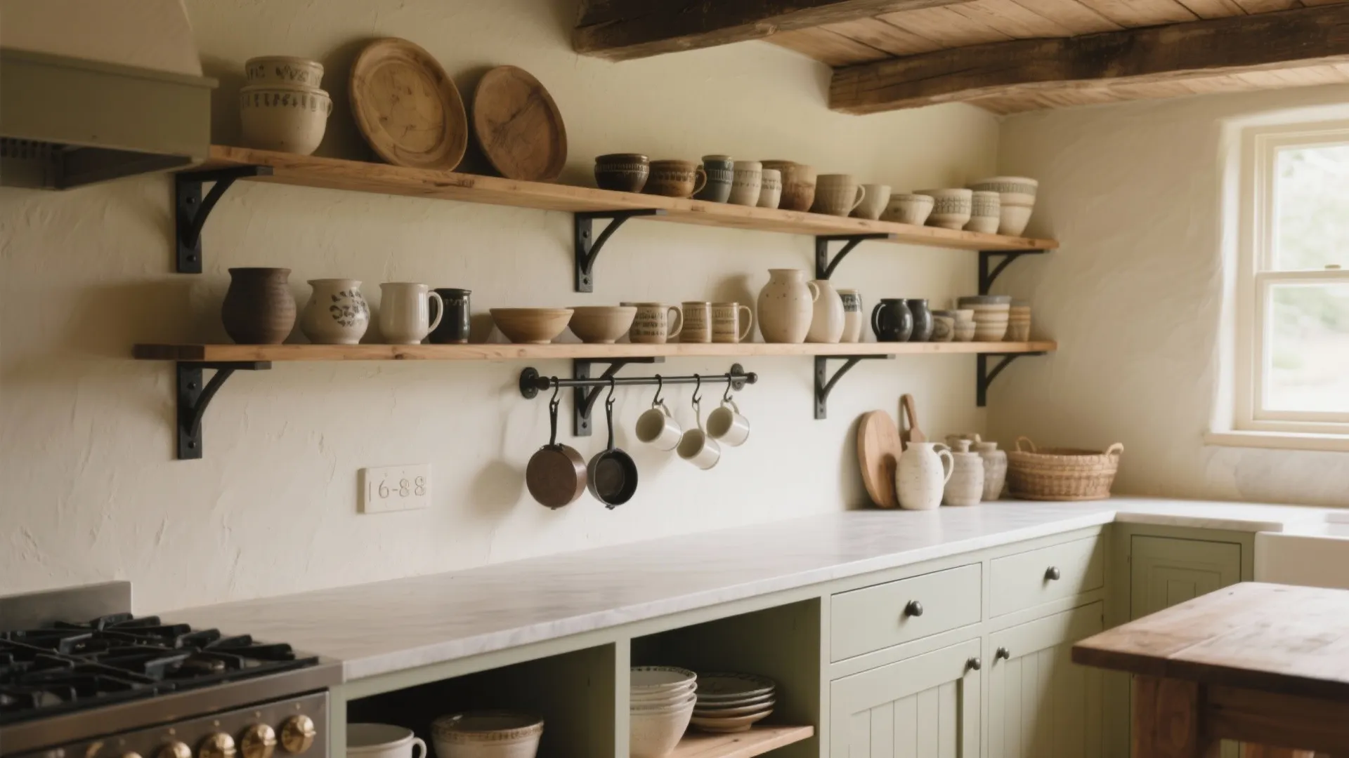 Minimal Rustic Storage for a Village Kitchen