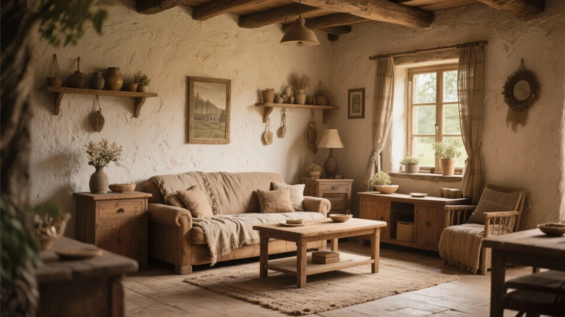 Rustic stucco effect