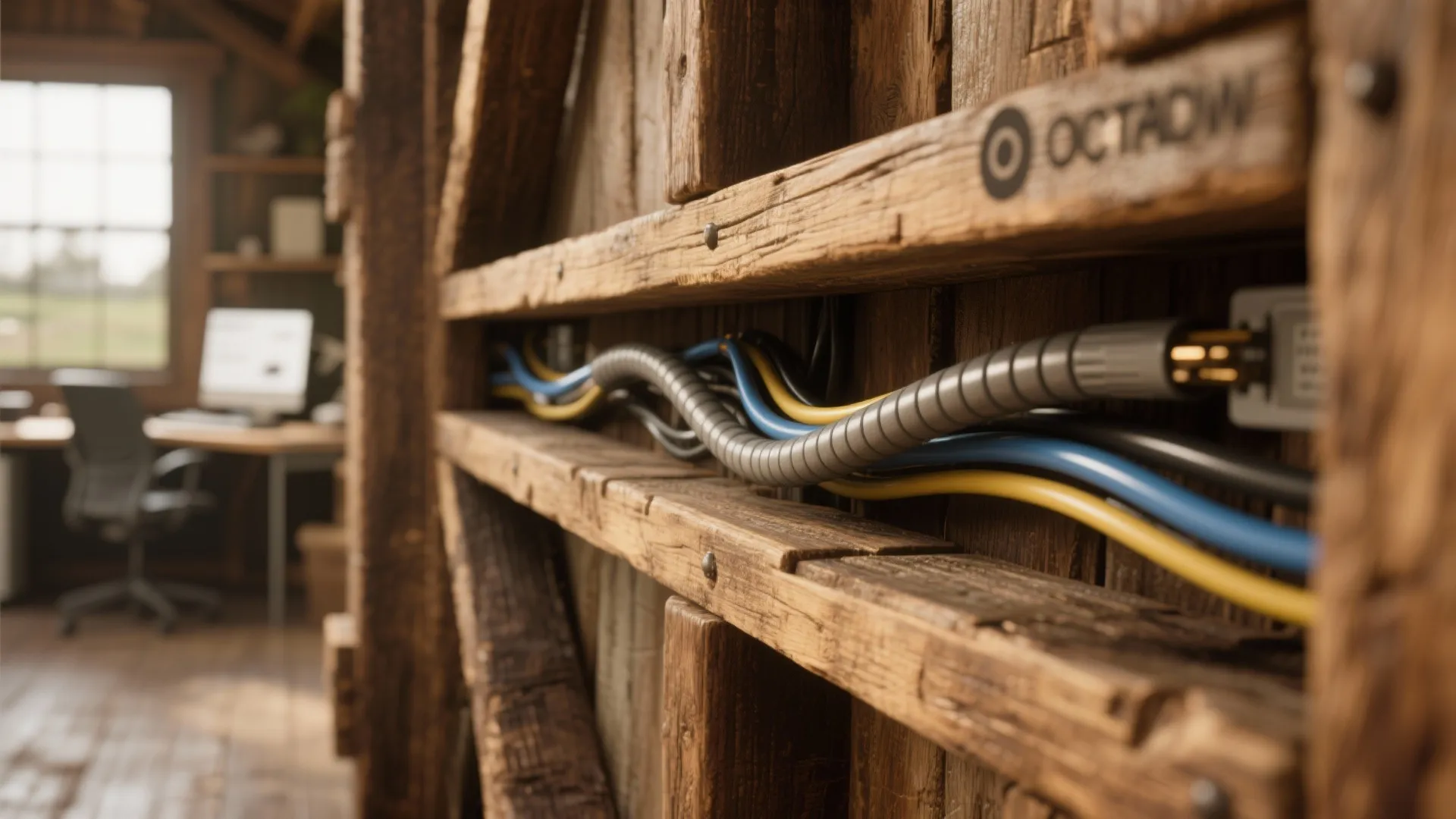 7. Rustic Tech Integration