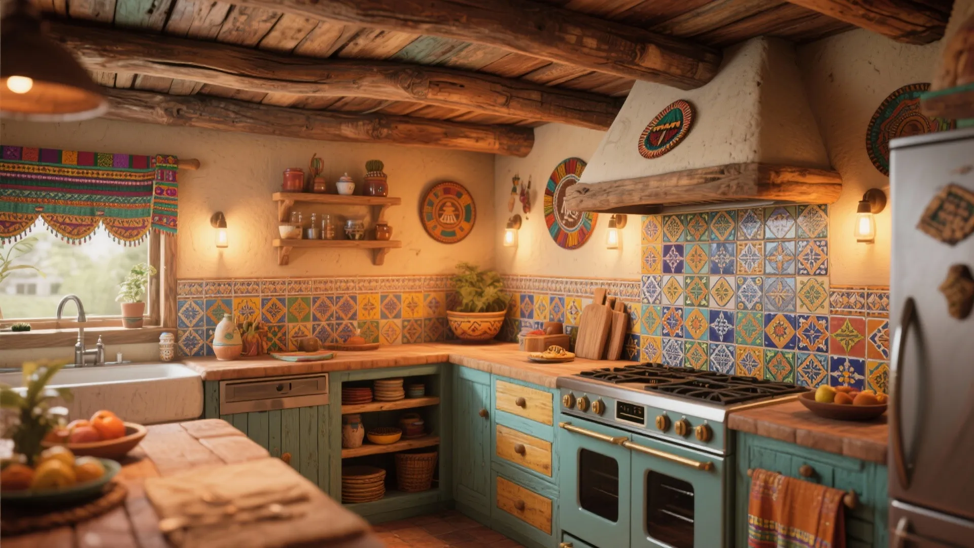 3. Rustic Wooden Beams