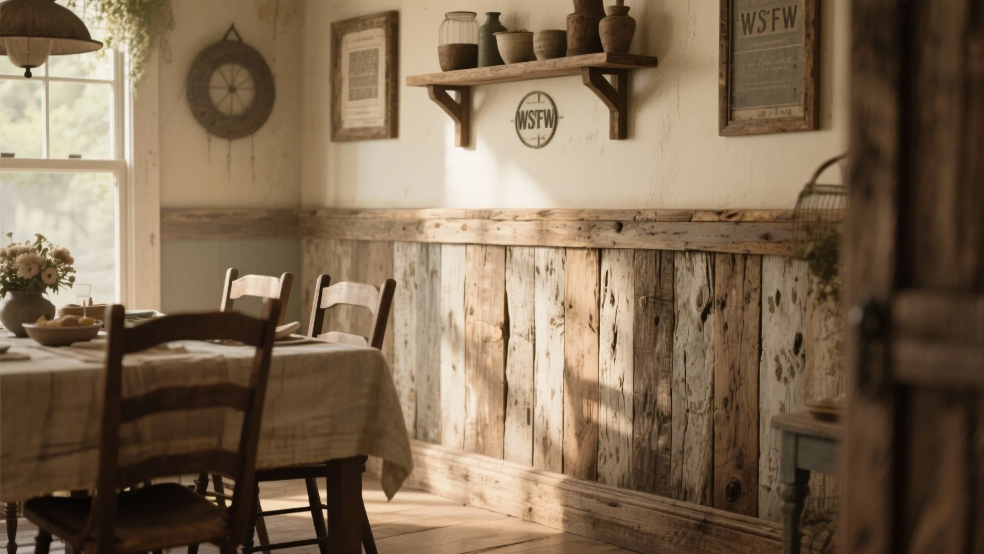 3. Rustic Reclaimed Wood Rail