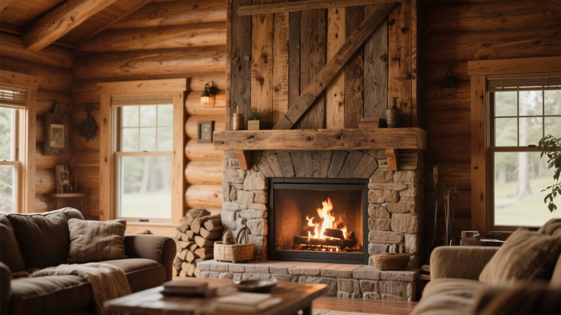 4. Rustic Wood Surround