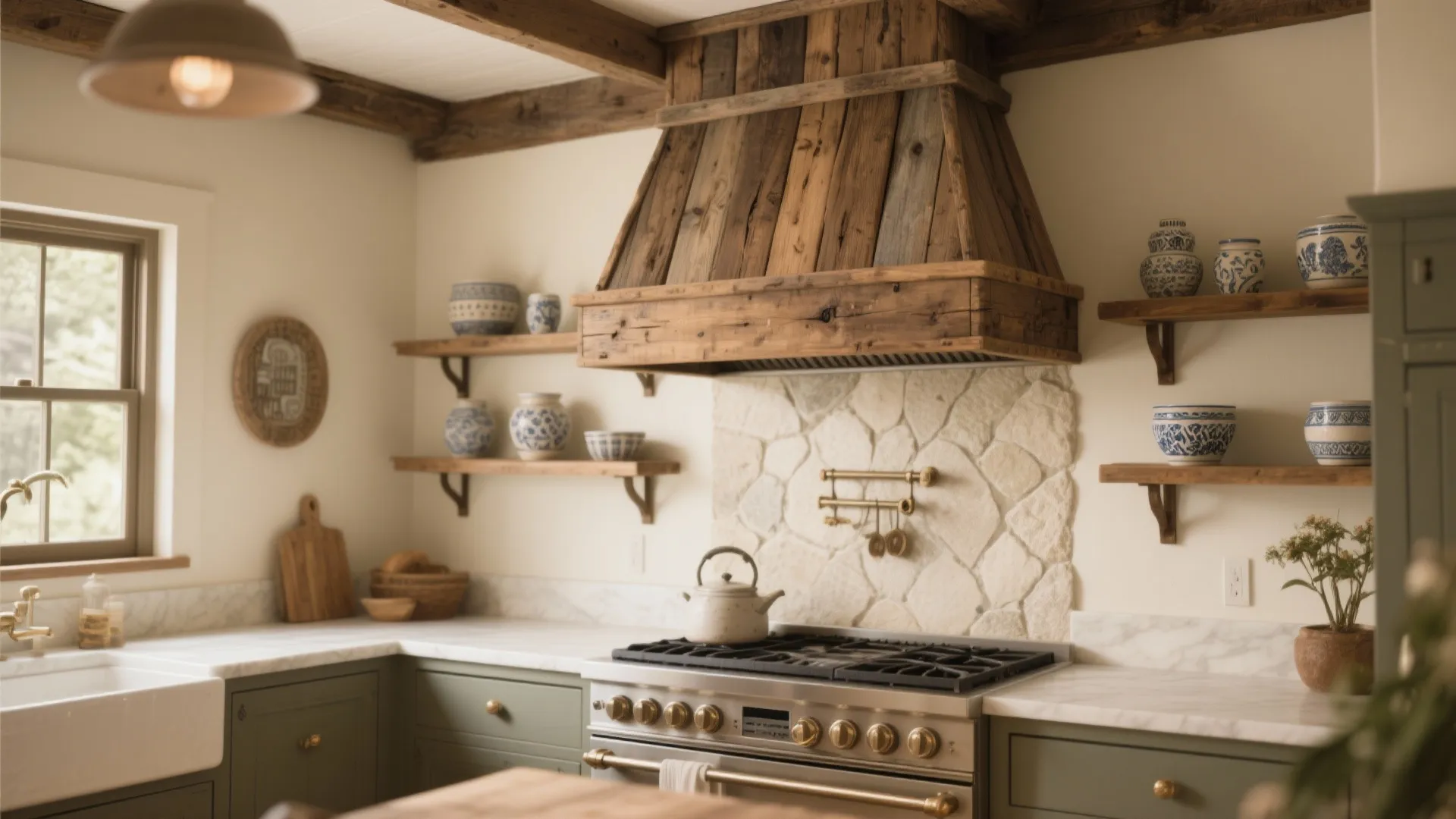 3. Rustic Wood-Clad Statement