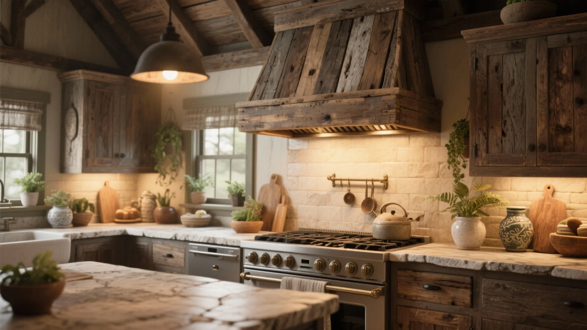 Tip 2: Rustic Wood-Clad Hood