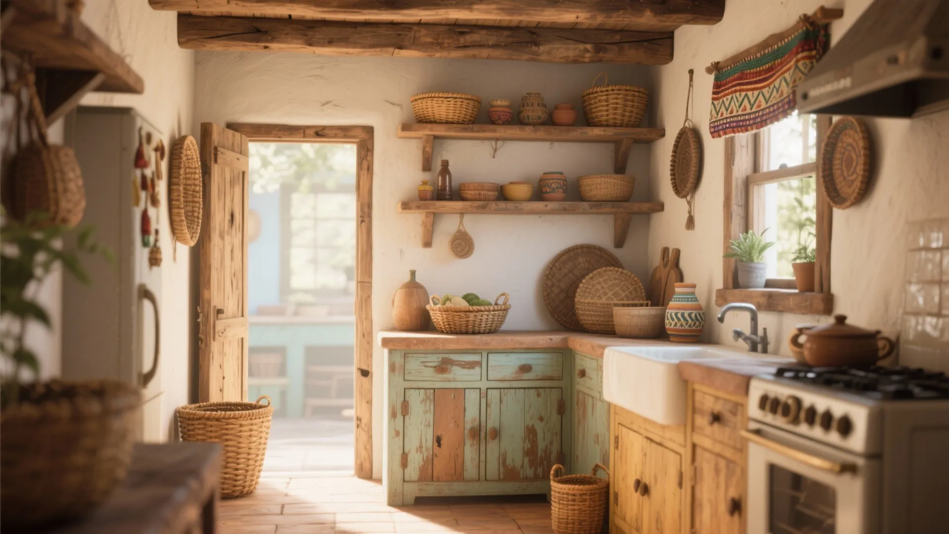 2. Rustic Wooden Elements
