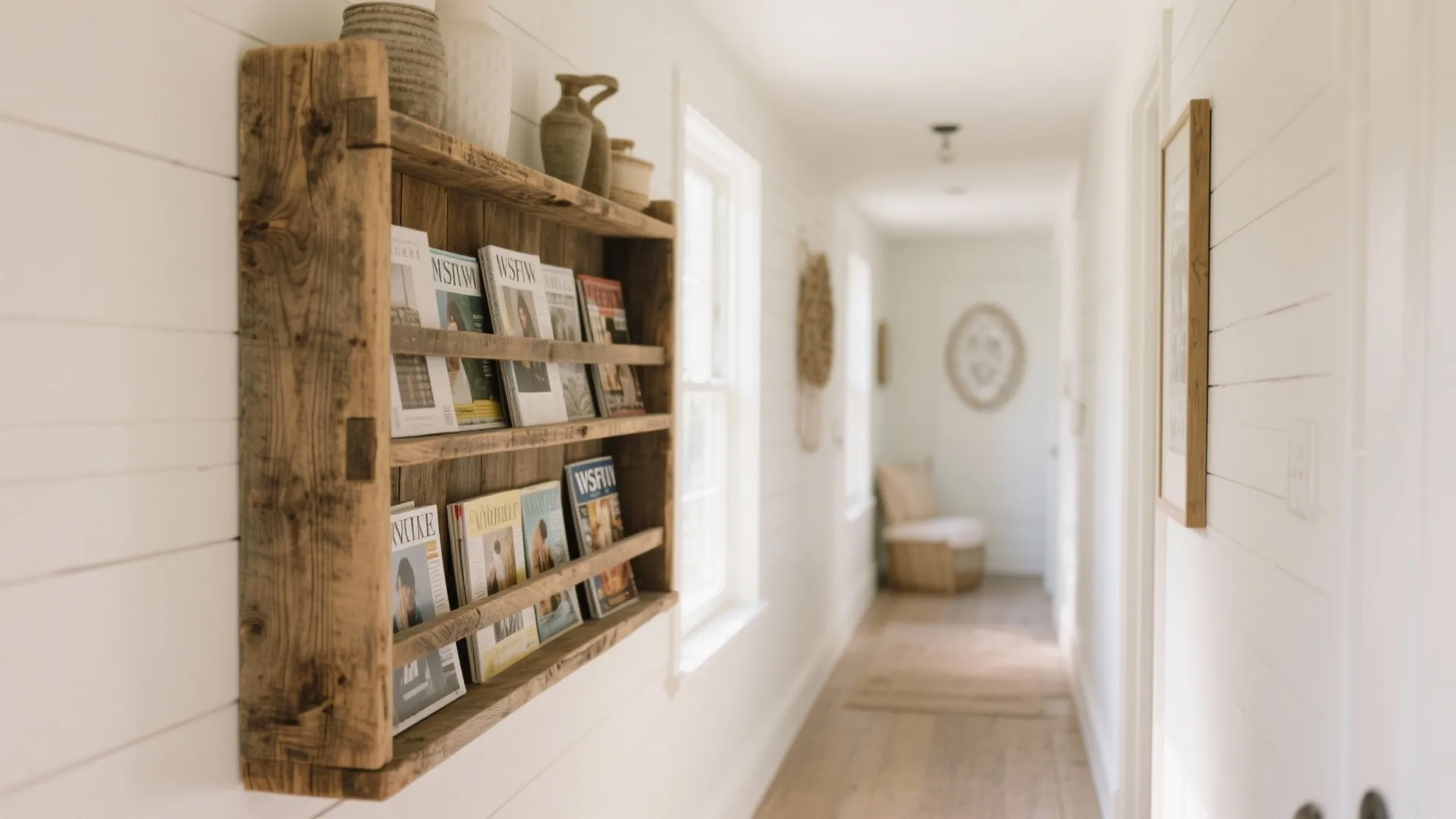 Rustic Wooden Shelf Appeal