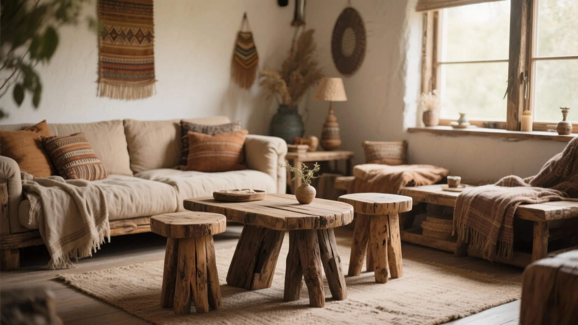 Rustic Wooden Stools