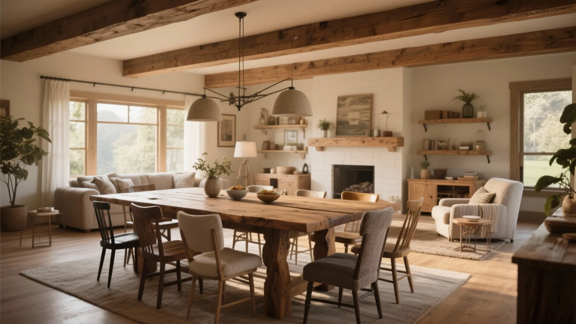 Statement Rustic Wood Table