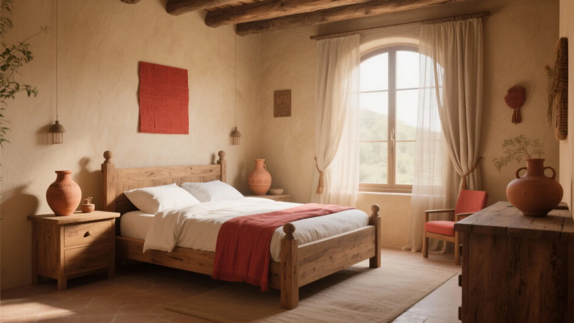 Rustic Wood and Terracotta Touches