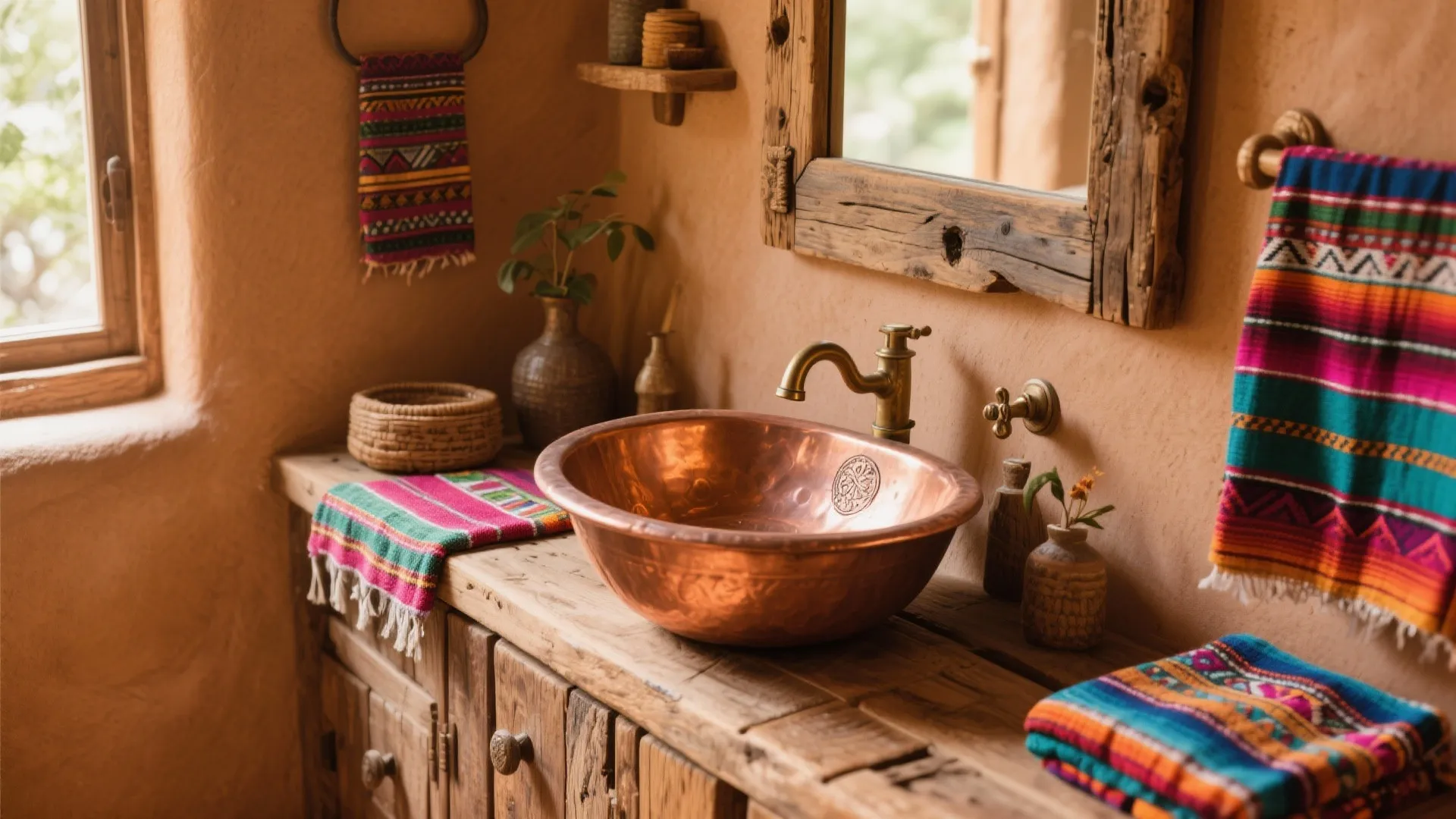 4. Rustic Wooden Vanities