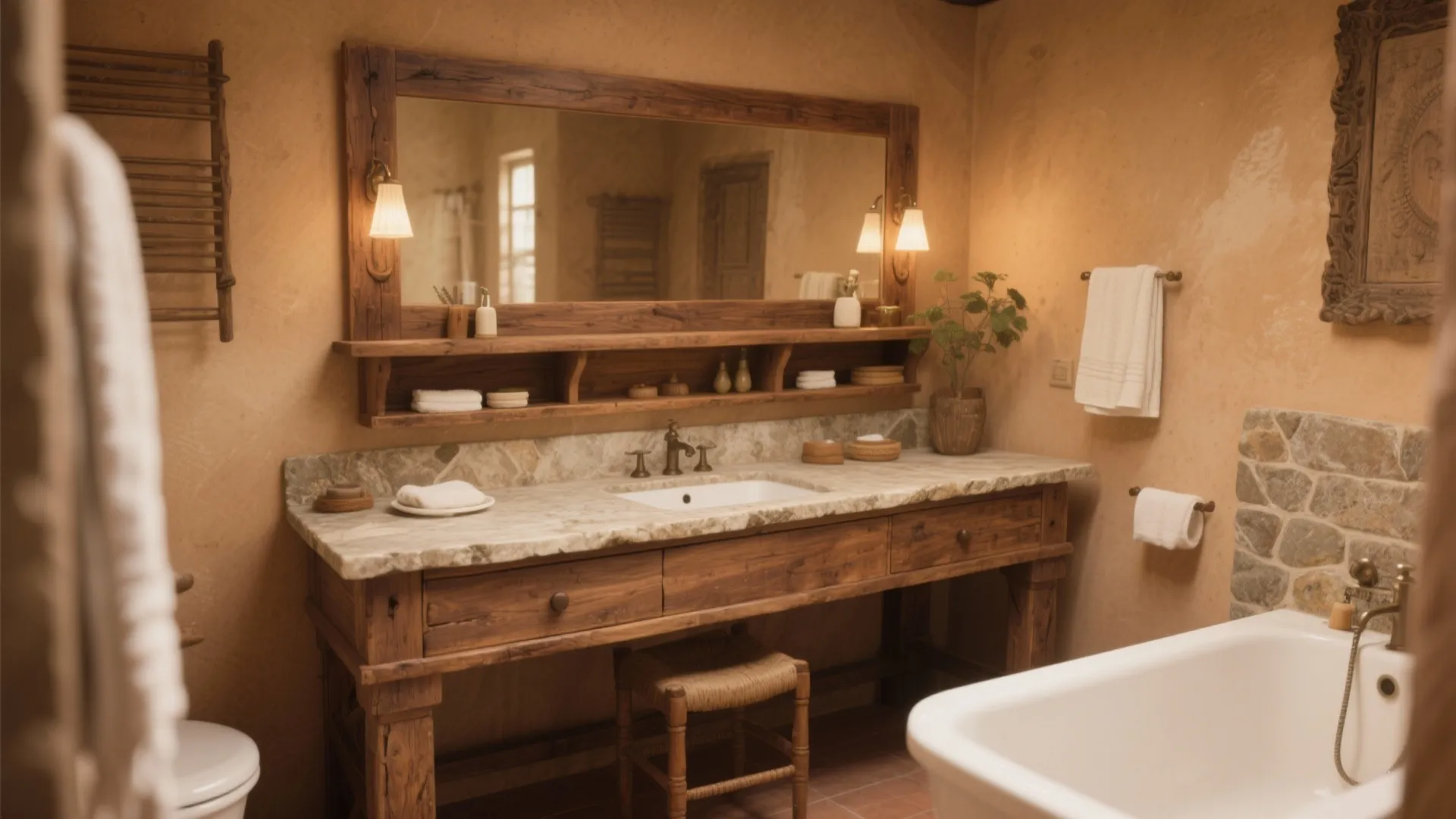 5. Rustic Wooden Vanities