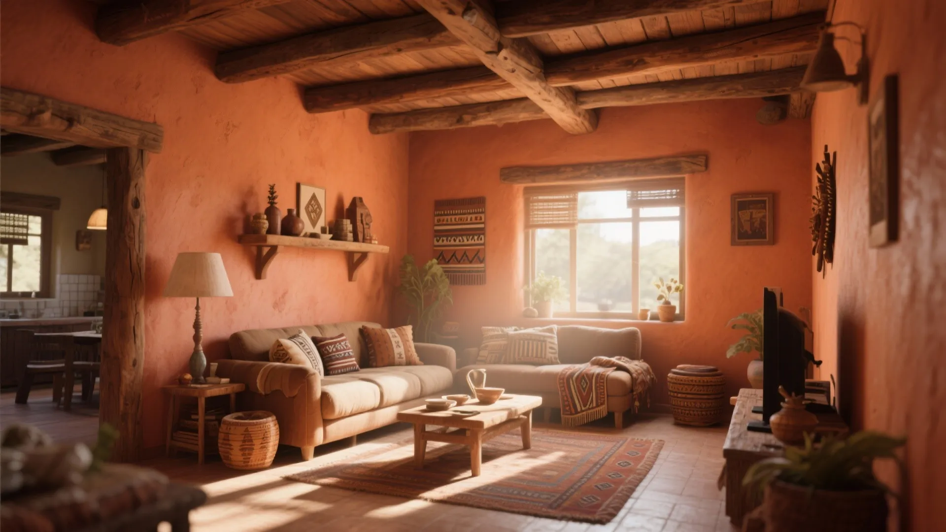 2. Rustic Wooden Beams