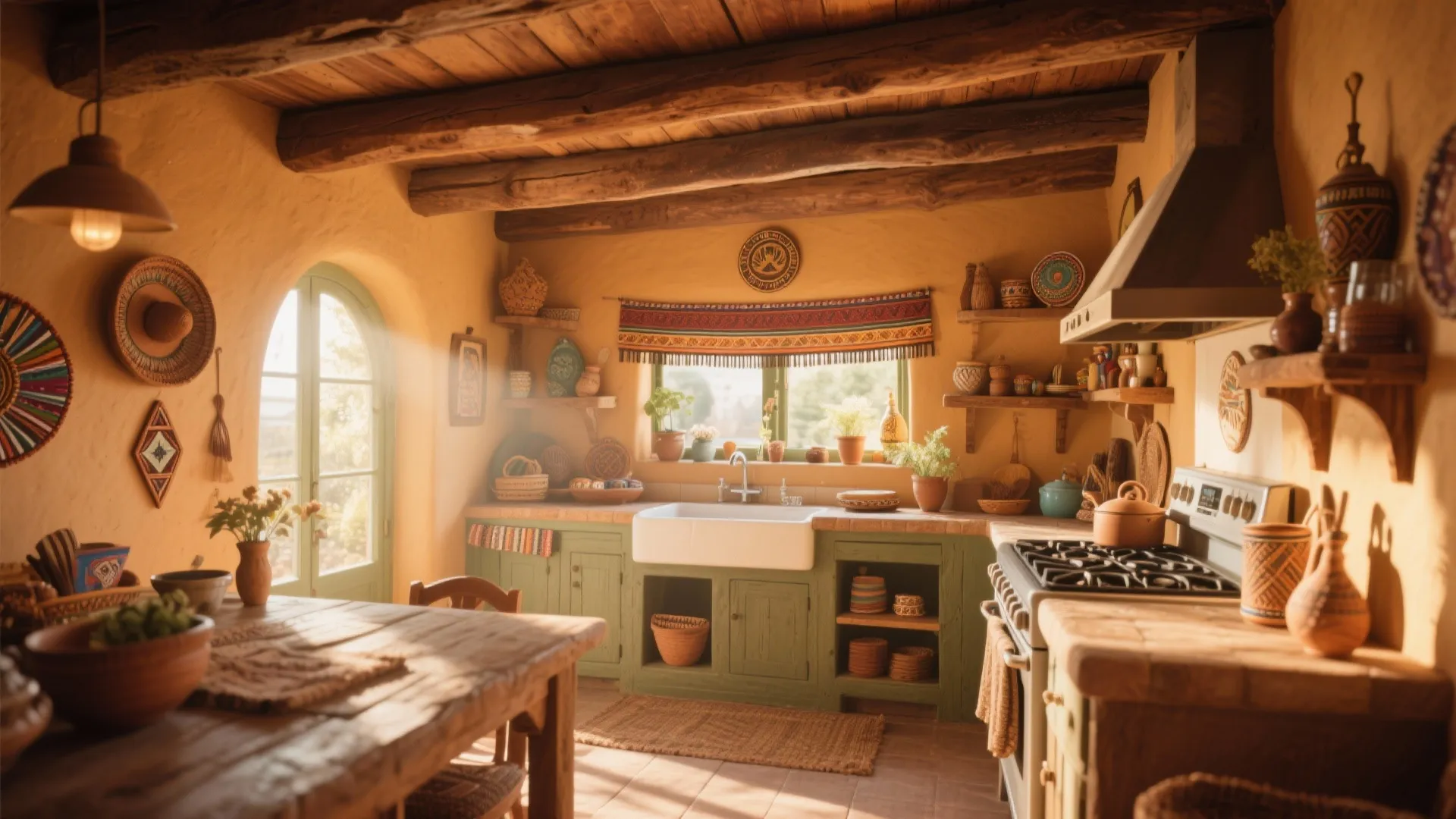 3. Rustic Wooden Beams