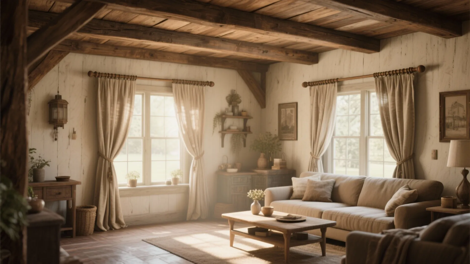 7. Rustic Wooden Rods