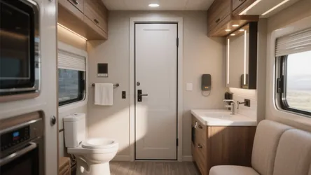 10 RV Bathroom Door Ideas