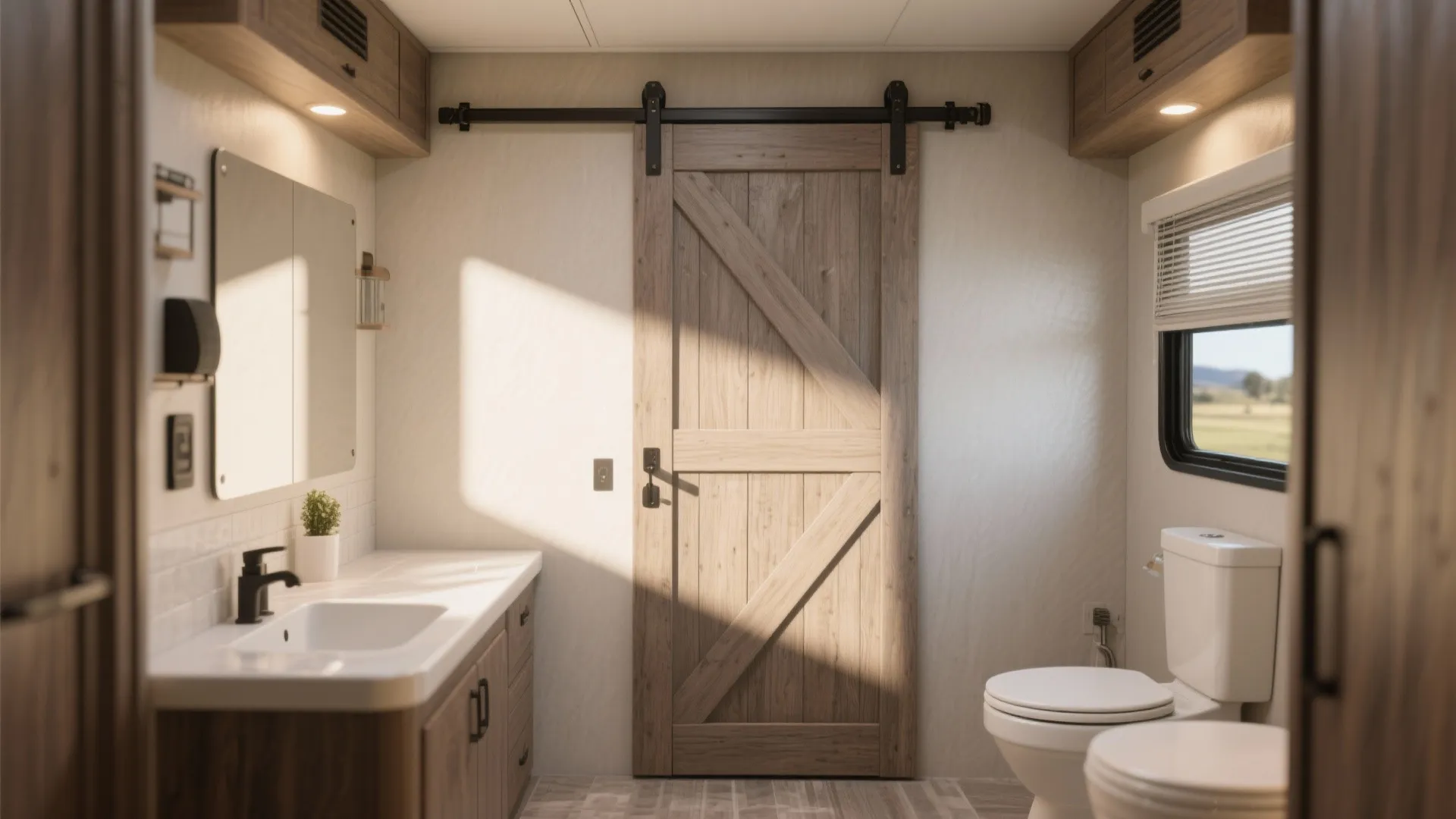 10 RV Bathroom Door Ideas for Small Spaces, image size:1920x1080