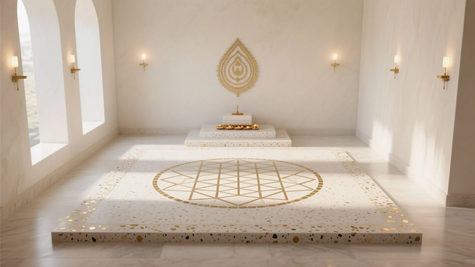 4) Sacred Geometry Mosaics and Terrazzo