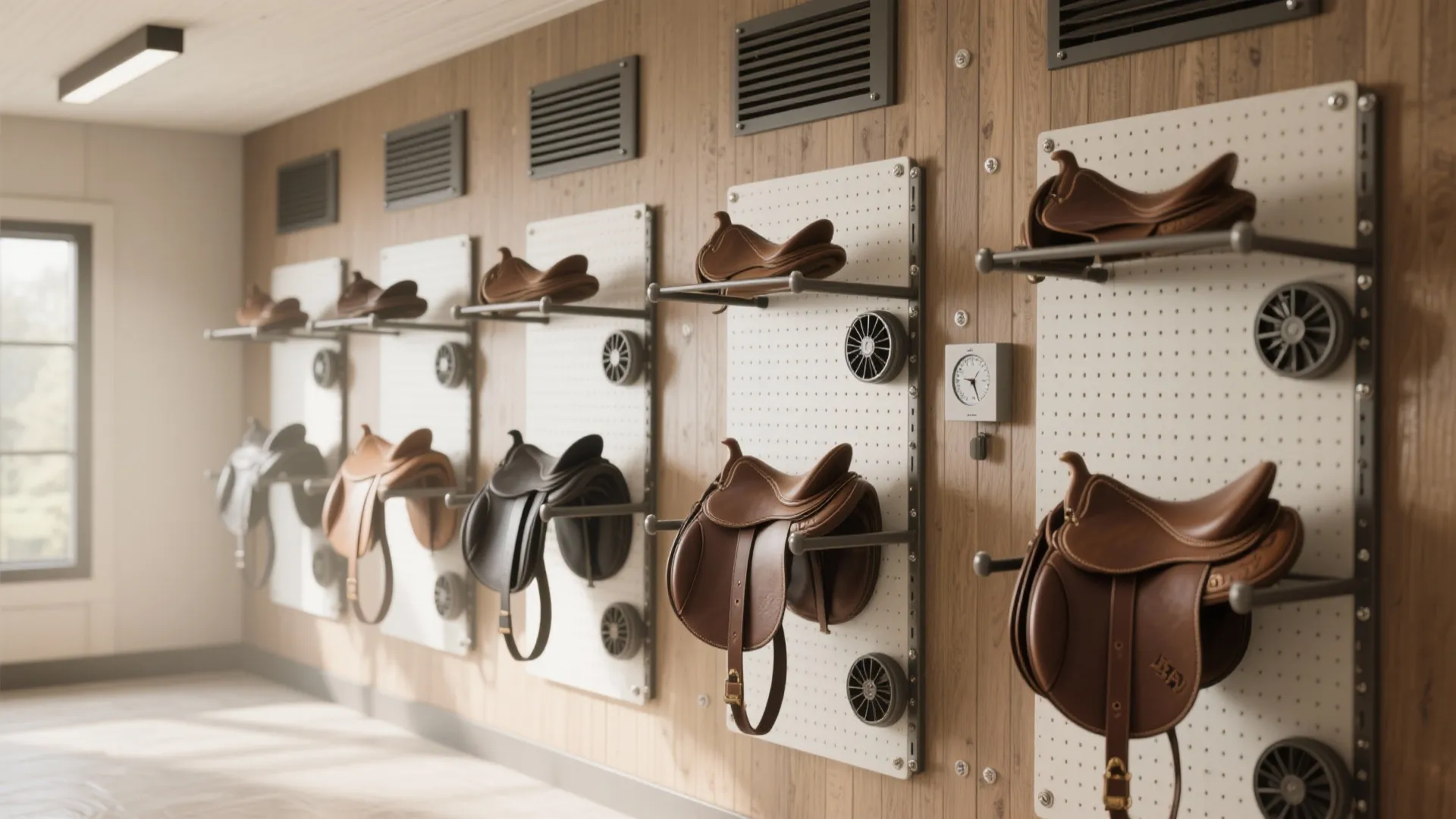 2) Saddle Wall Racks with Airflow and Clearance