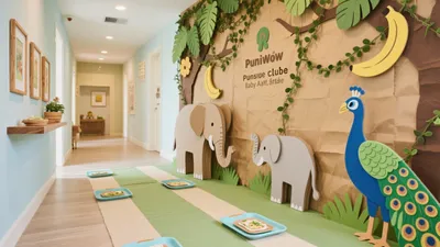 Jungle-Themed Children's Room with Animal Decor