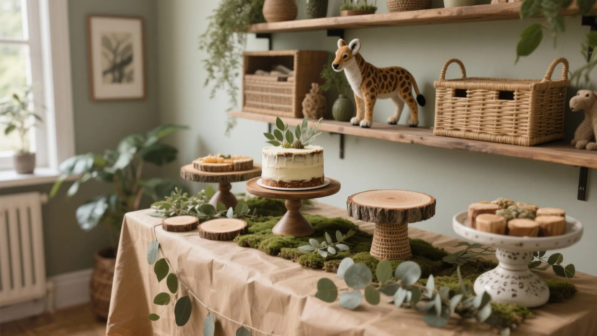 Woodland or Safari Theme with Natural Materials