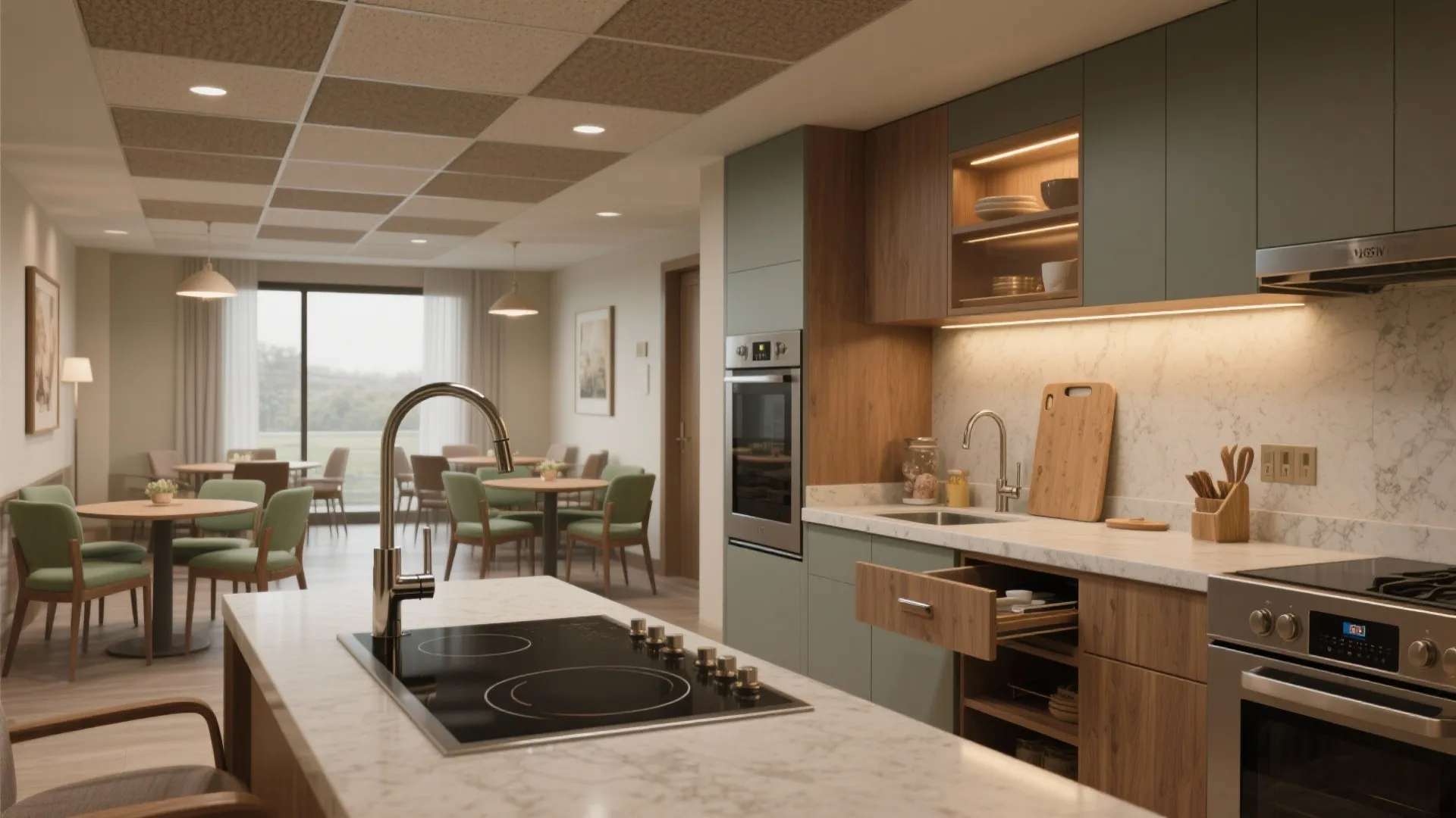 Dignified Dining: Safe, Elegant Kitchenettes and Social Tables