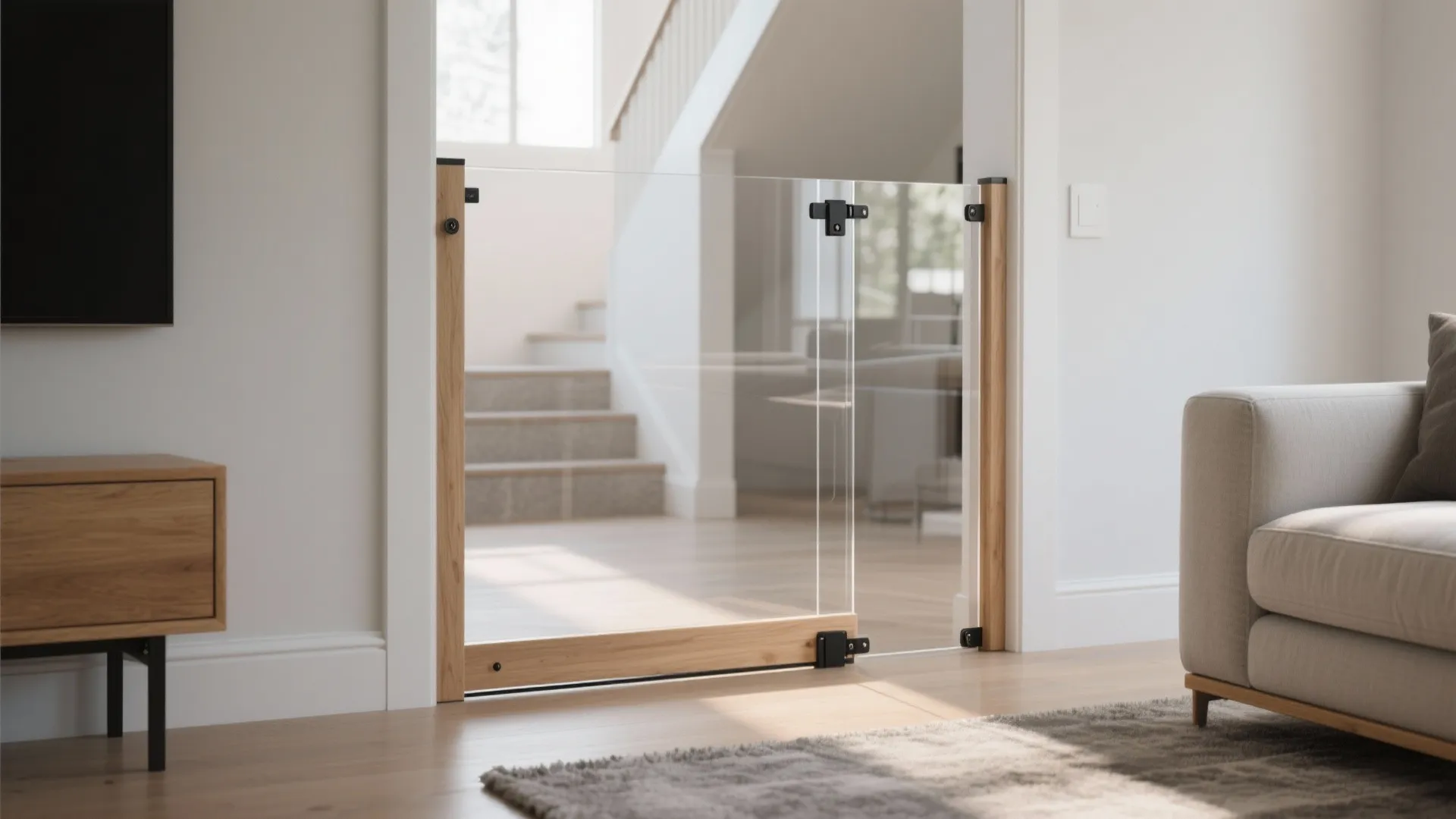 Design-Forward Safety Gate for Kids and Pets