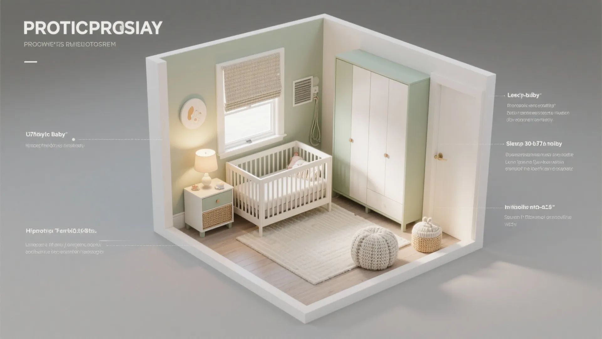 Safety-first layout and soothing sensory palette