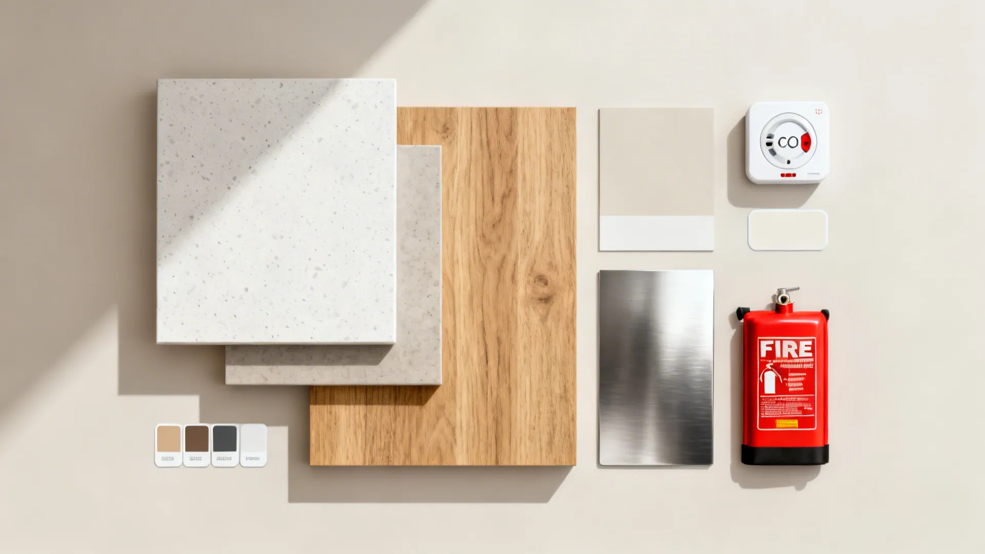 5) Safety layering: detectors, materials, and emergency plan