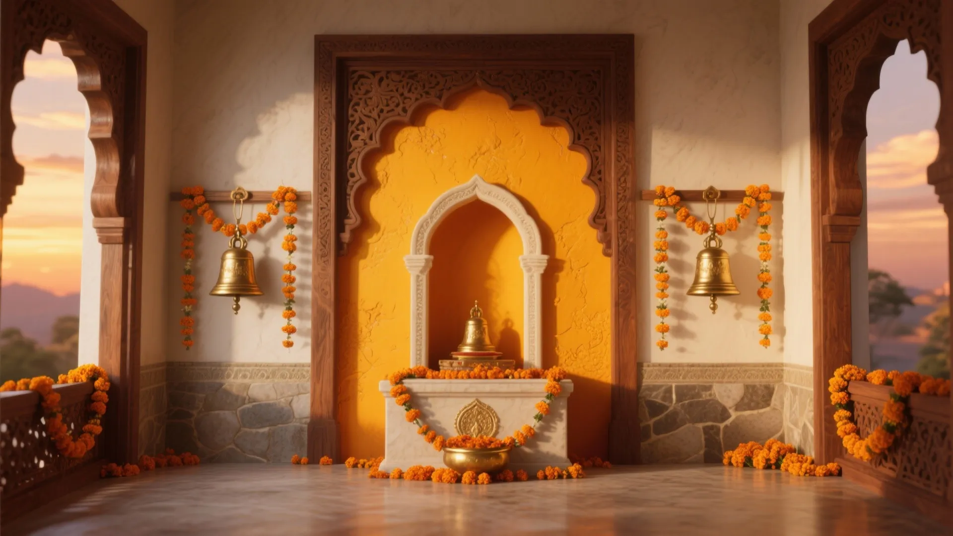 Saffron, Deep Marigold, or Vermilion Accent Wall