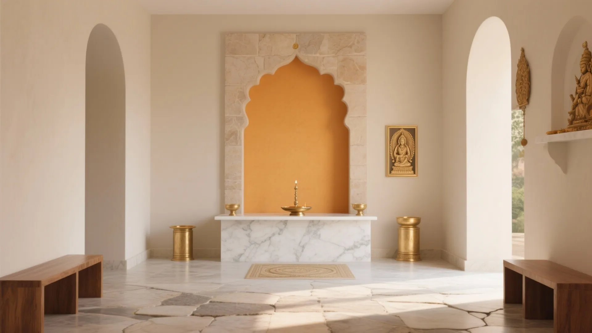 Soft Saffron with Sandstone Beige