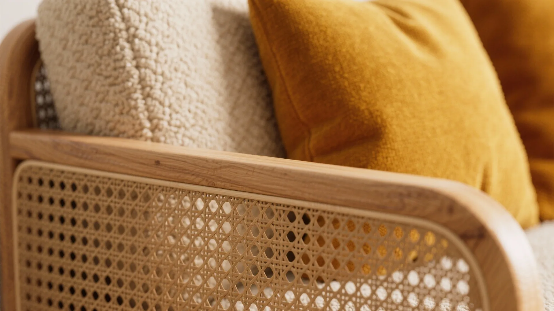 Warm Woods, Textiles, and Saffron Accents