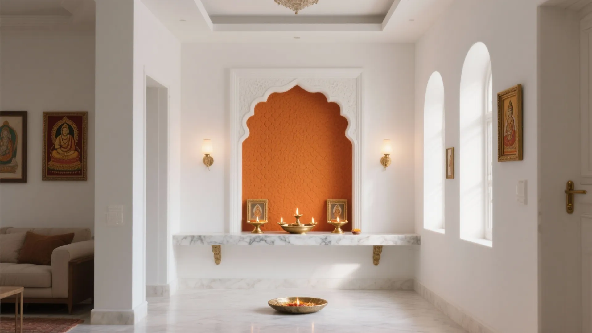 1) Saffron and White Serenity