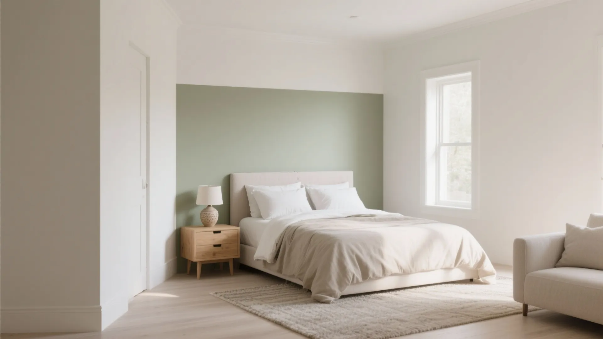 Soft Neutrals + One Calming Accent