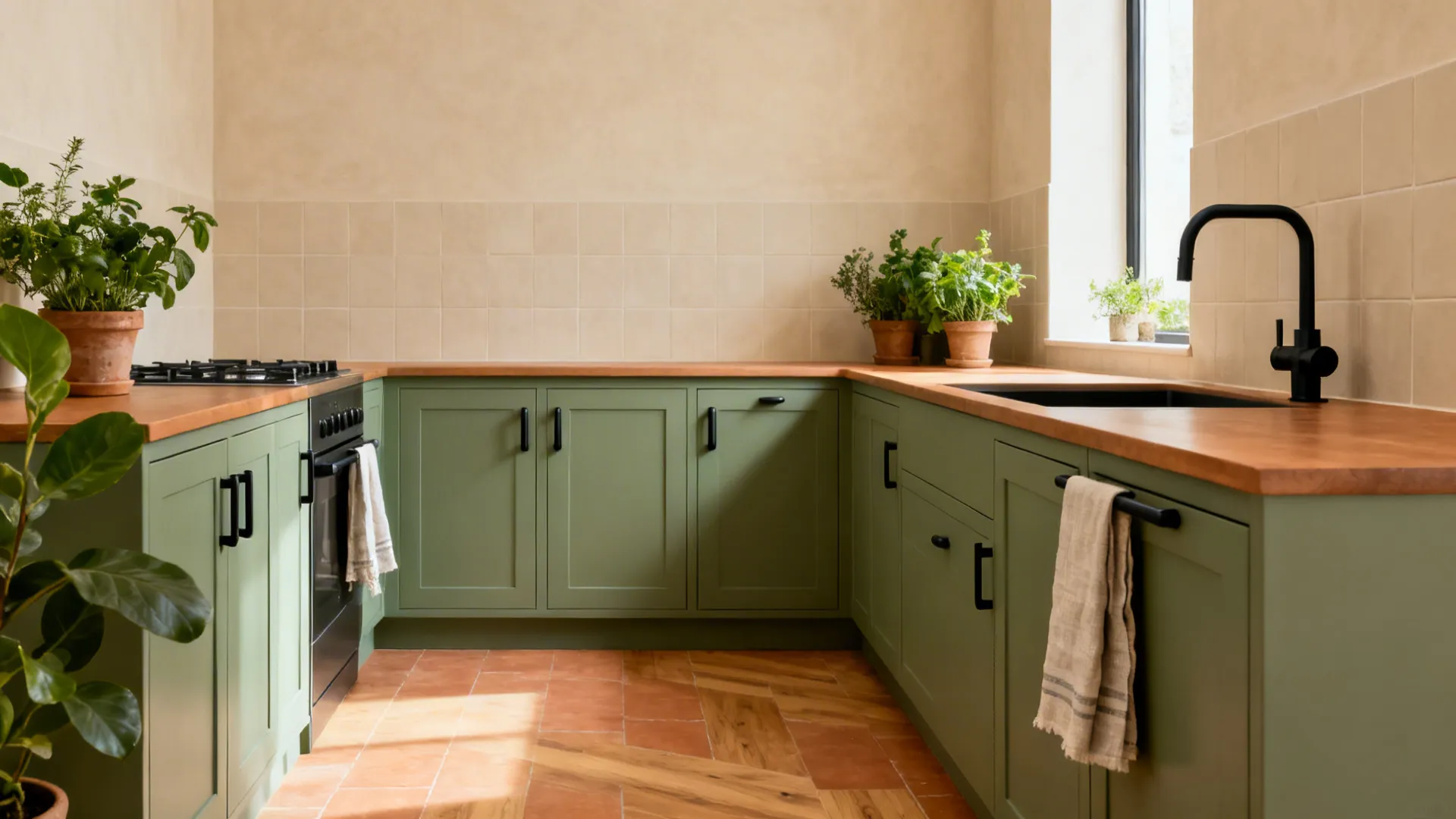 Serene Sage Green + Matte Black Details