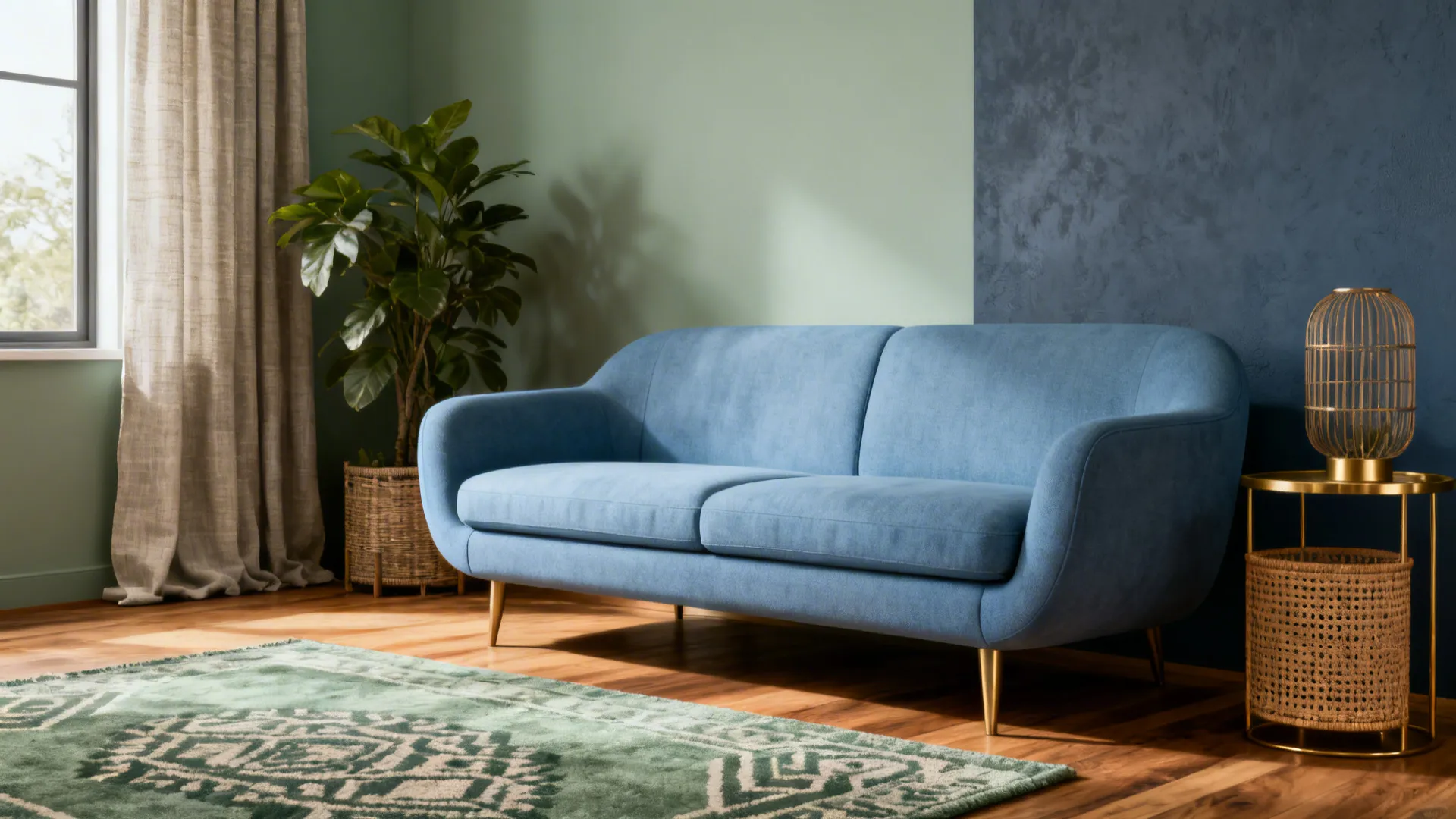 Sage Green & Blue Living Room Ideas — 5 Inspo: Cozy, modern ways to blend sage green and blue in small living rooms