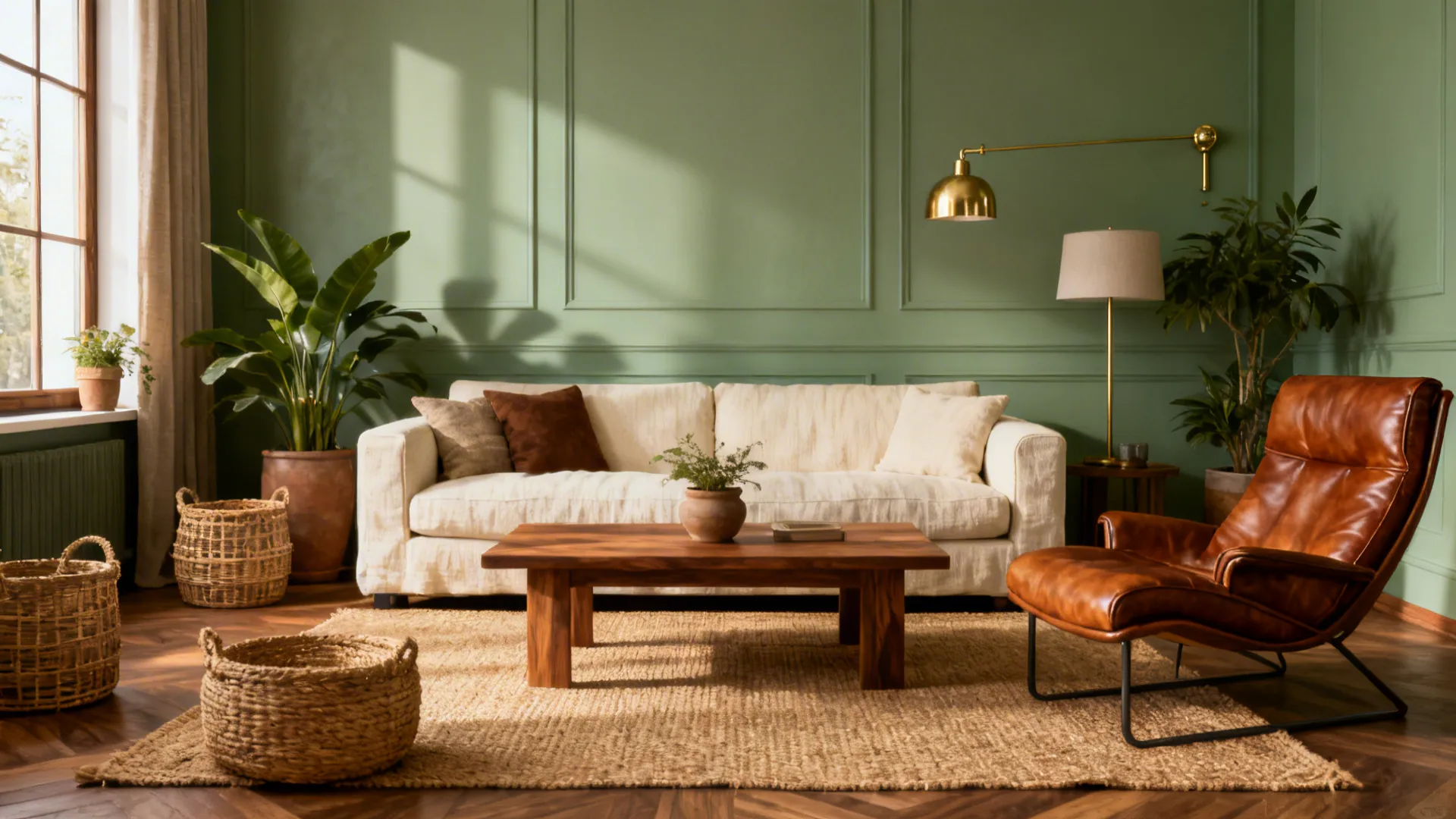 Sage Green & Brown Living Room Ideas — 5 Inspo