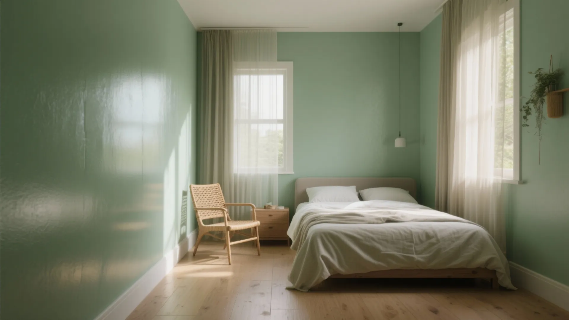 1. Sage Green for a Calm, Airy Retreat
