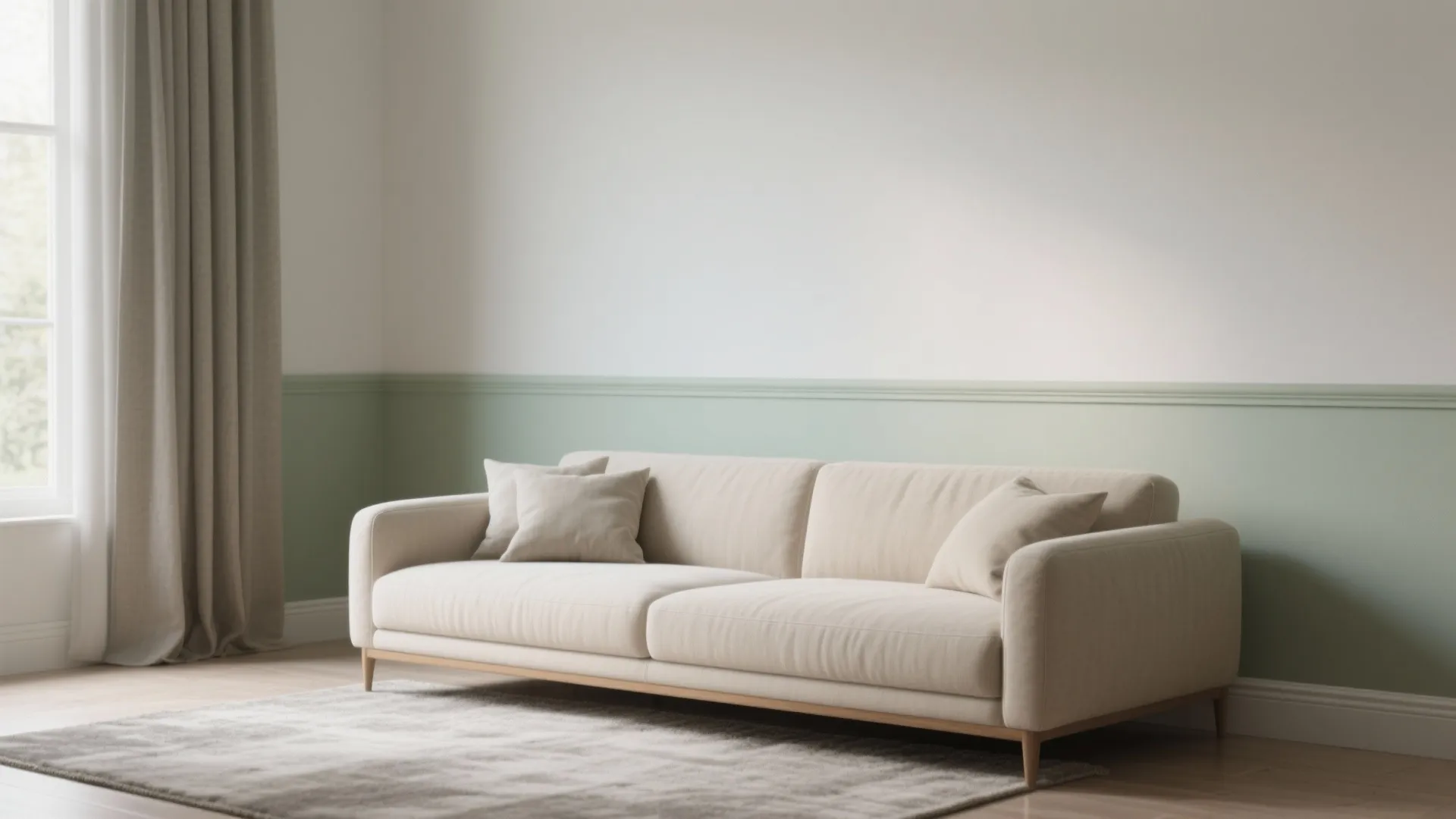 Color-Blocking with Low Molding or a Chair-Rail Band