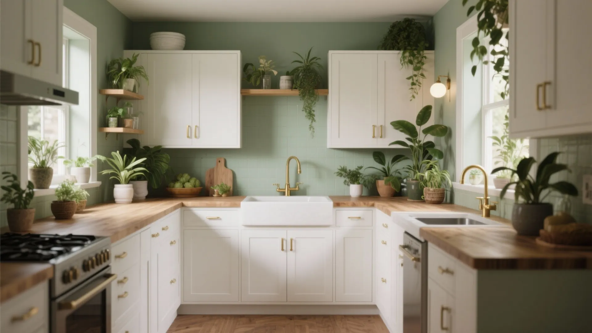 3. Muted Sage Green for Subtle Contrast