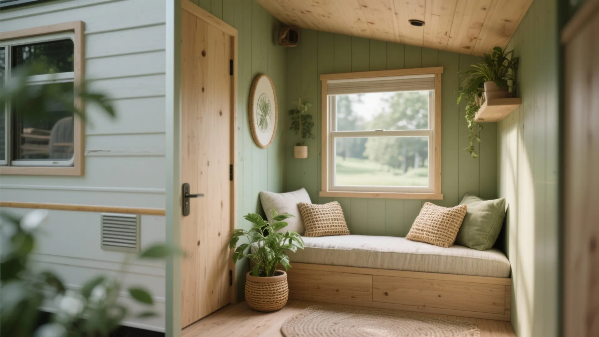 3. Nature-inspired greens for a cozy feel