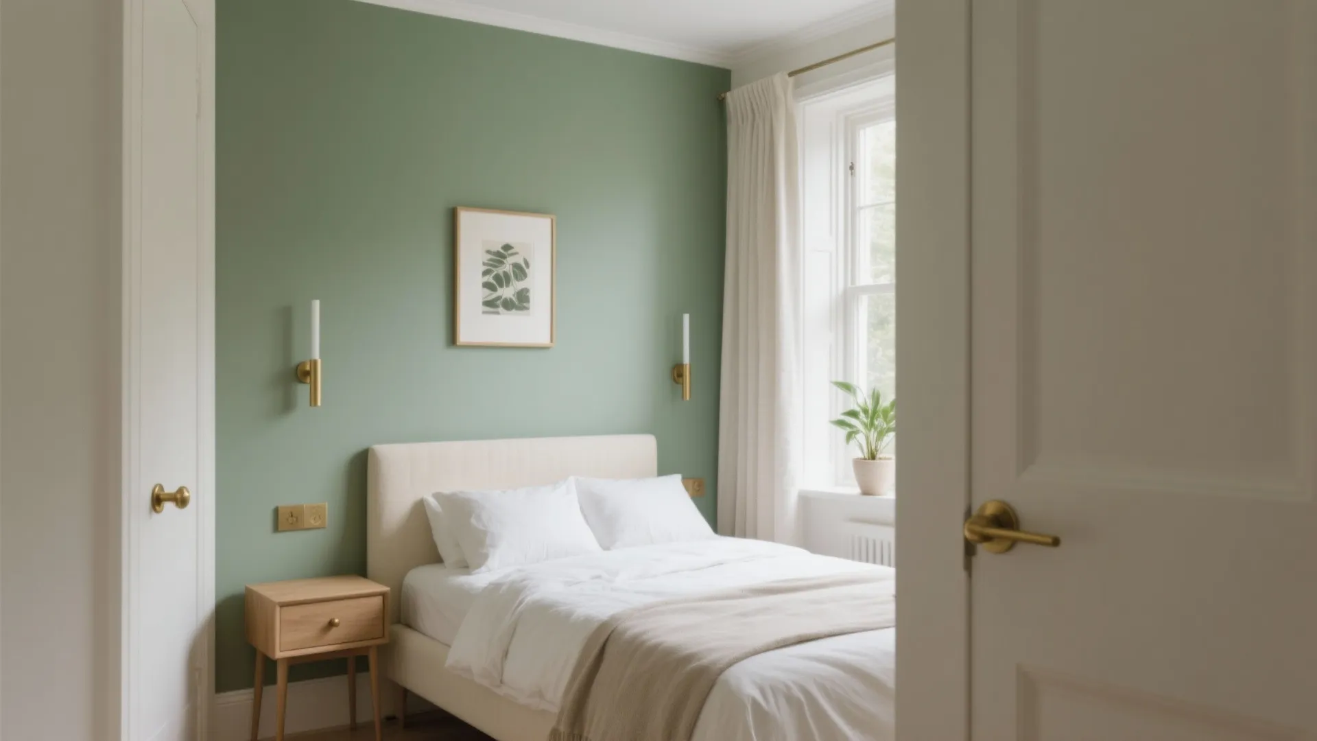 Sage Green + Cream + Brushed Brass