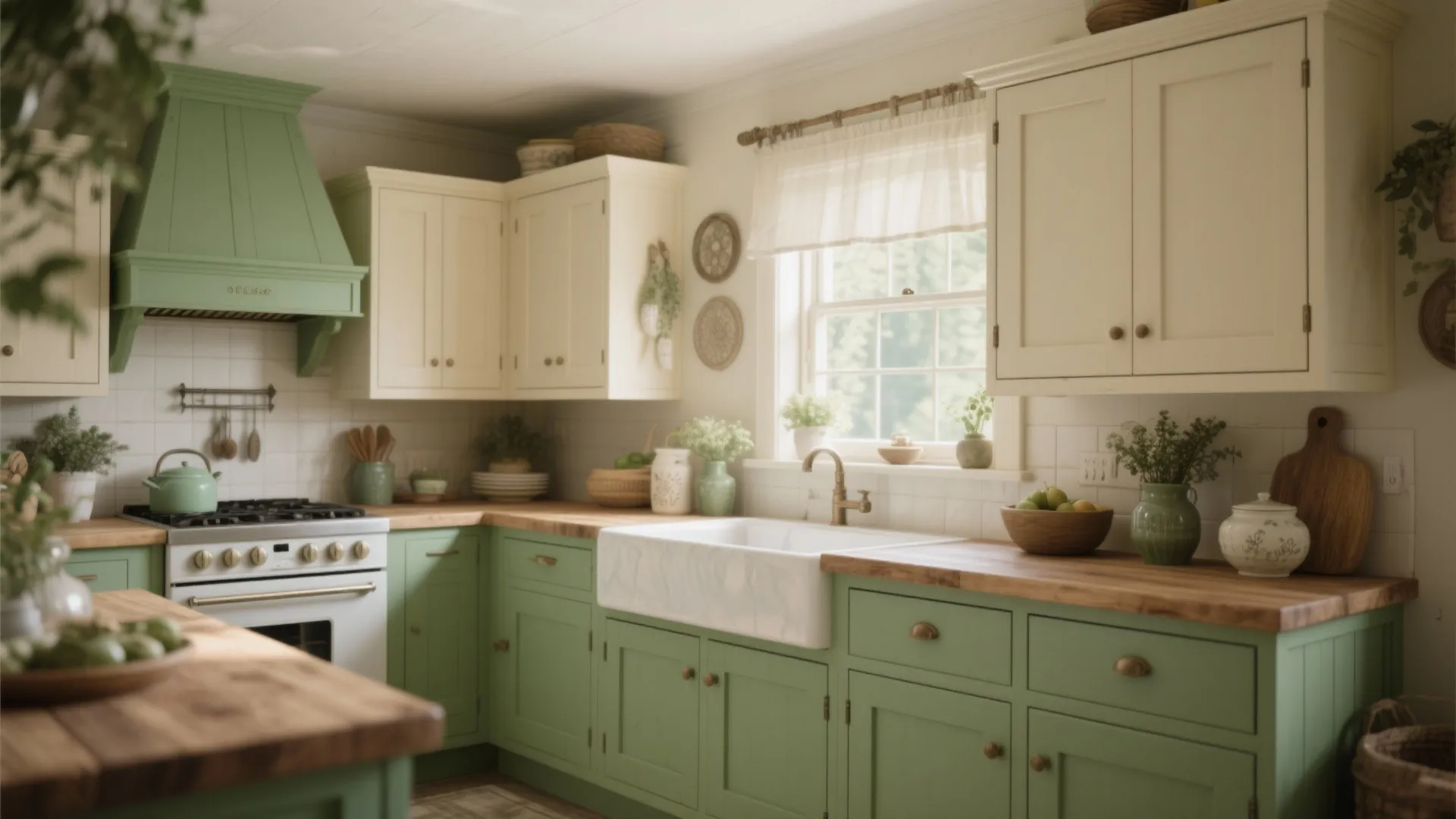 Idea 4: Sage Green & Cream