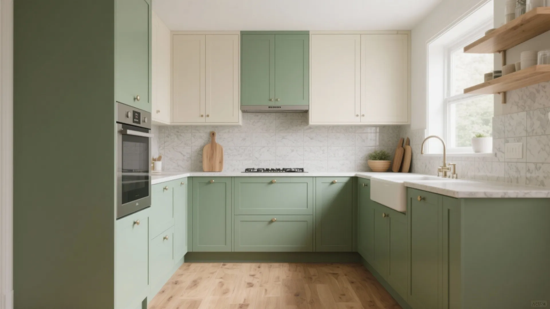 Sage Green with Cream: Calm, Bright, and Rental-Friendly