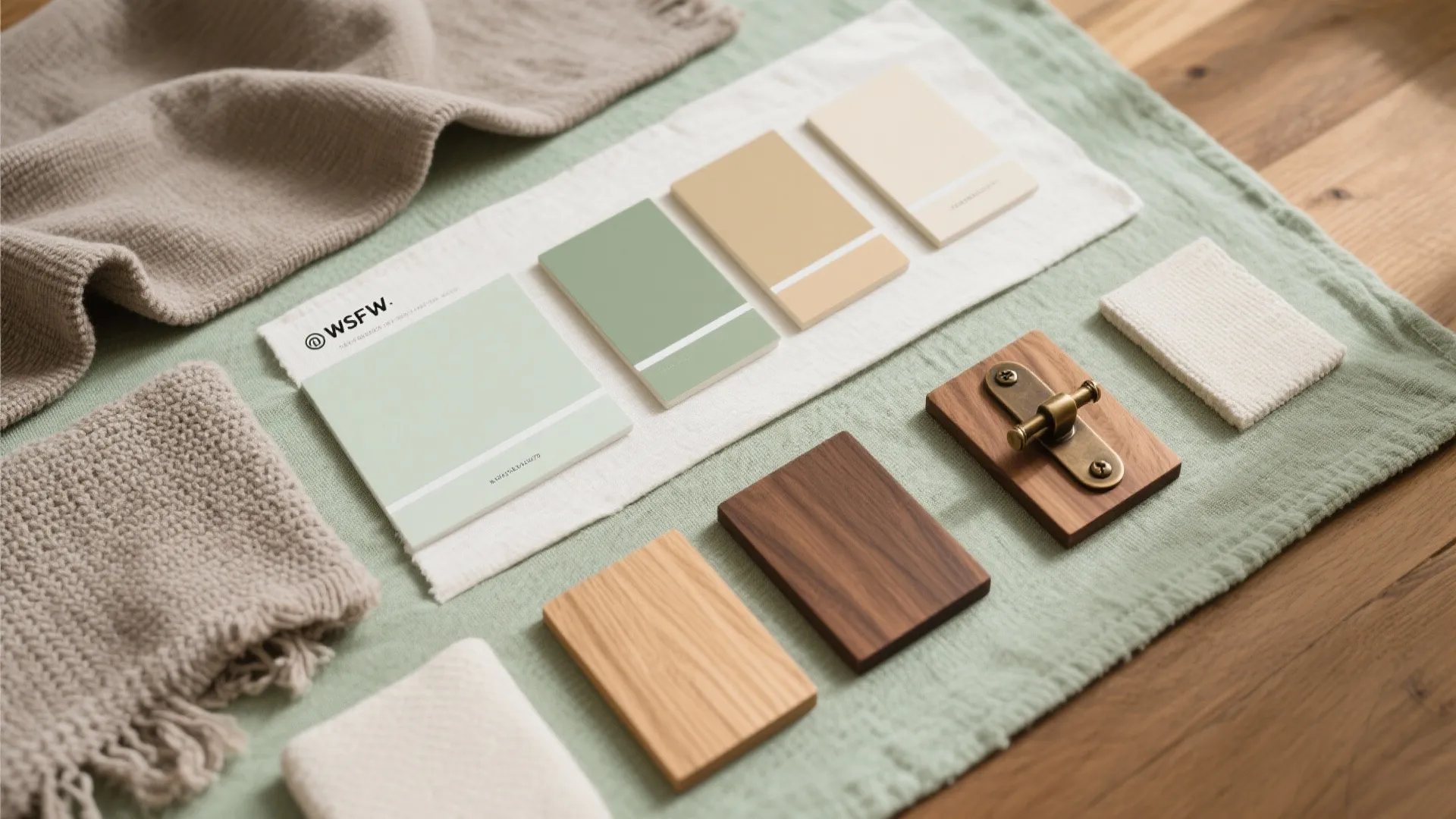 Warm Wood Tones with Sage and Linen