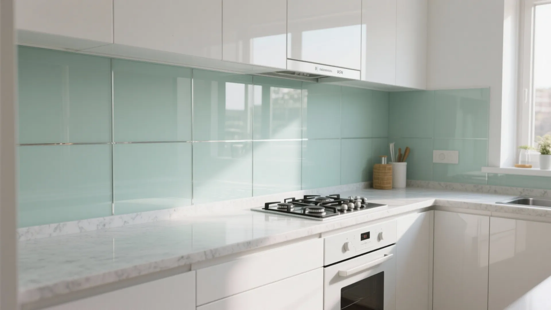 Glass Backsplash for Airy Light