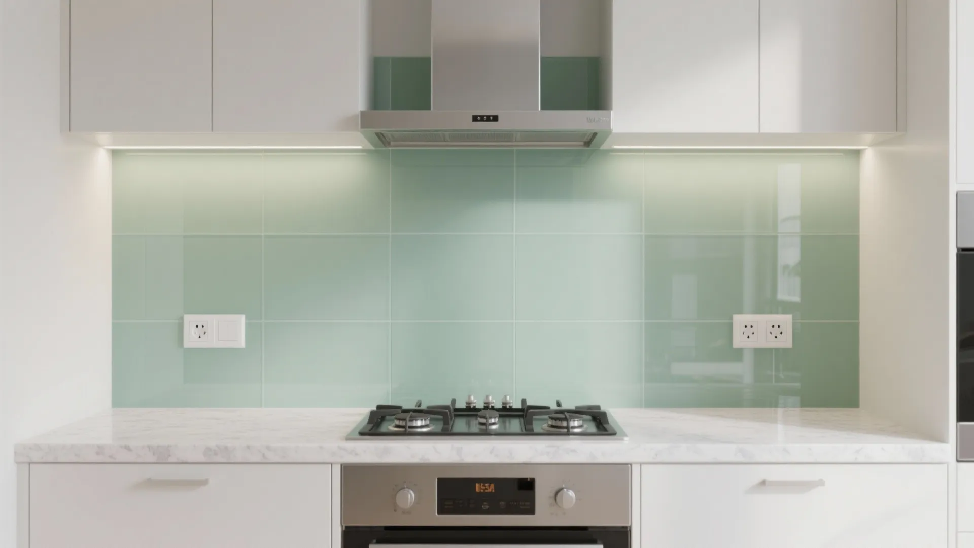 Glass Backsplash for Light and Cleanability