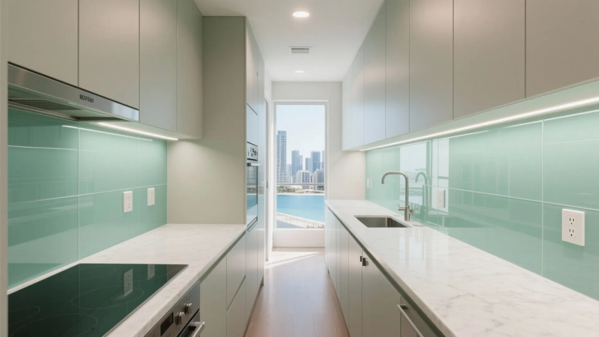 Glass Backsplashes for Airy Kitchens