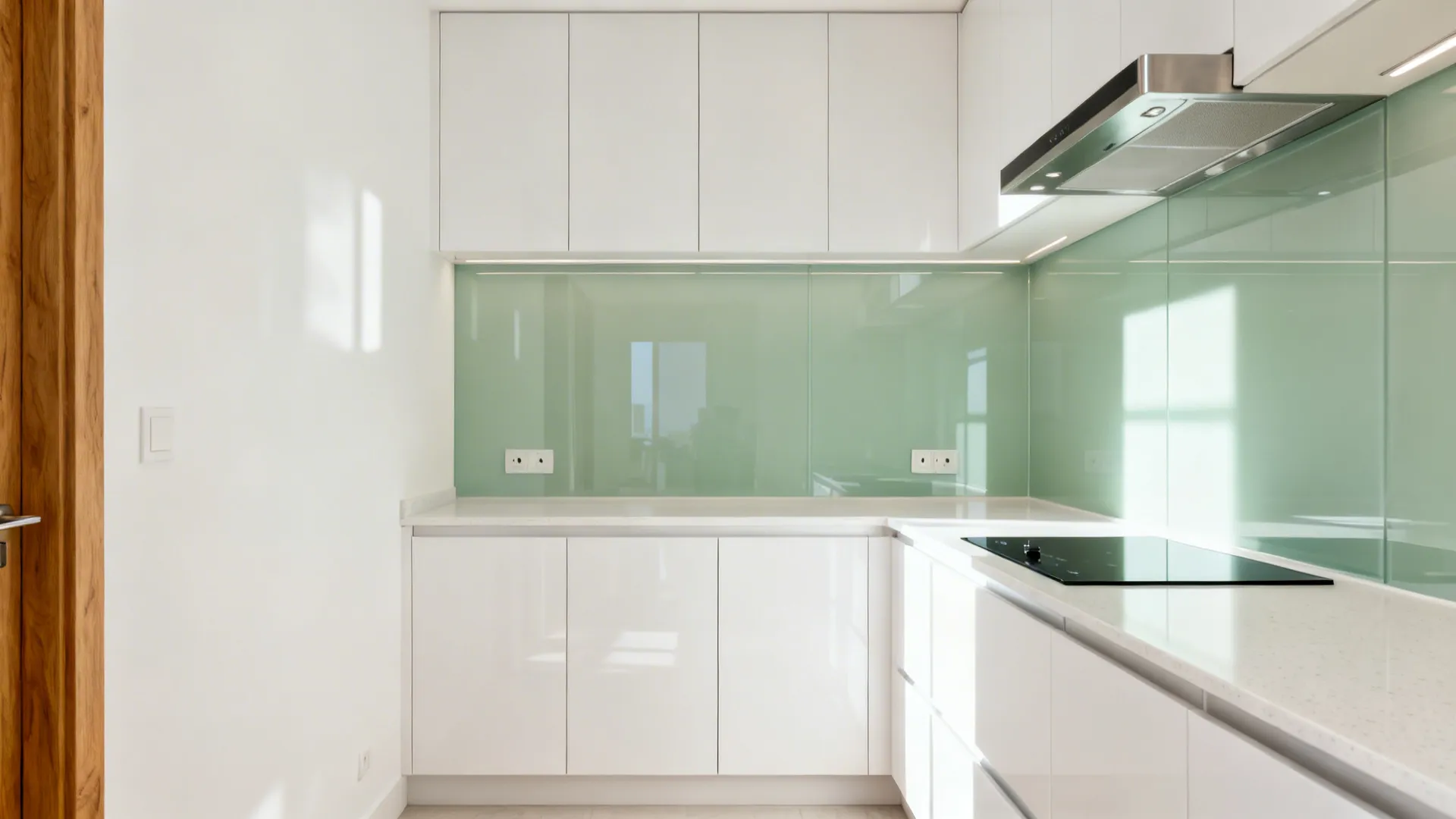 Glass Backsplash for Light and Depth