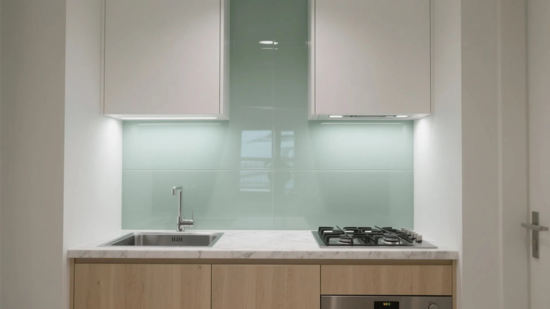 Glass Backsplash for Openness